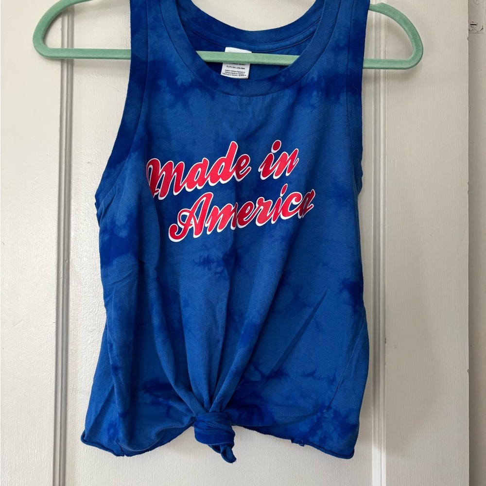 PINK Victoria's Secret Blue Tie-Dye cropped tank
